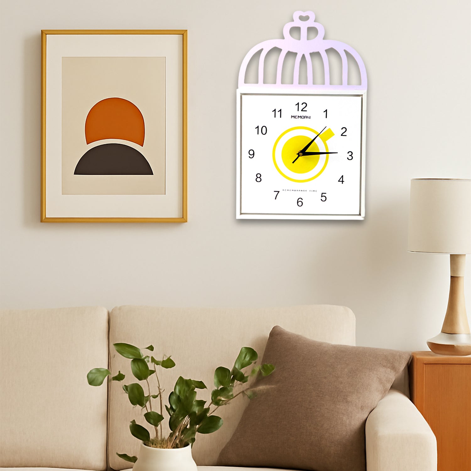 Decorative Square Wall Clock Battery Operated  1 Pc Decorative Square Wall Clock Battery Operated  1 Pc